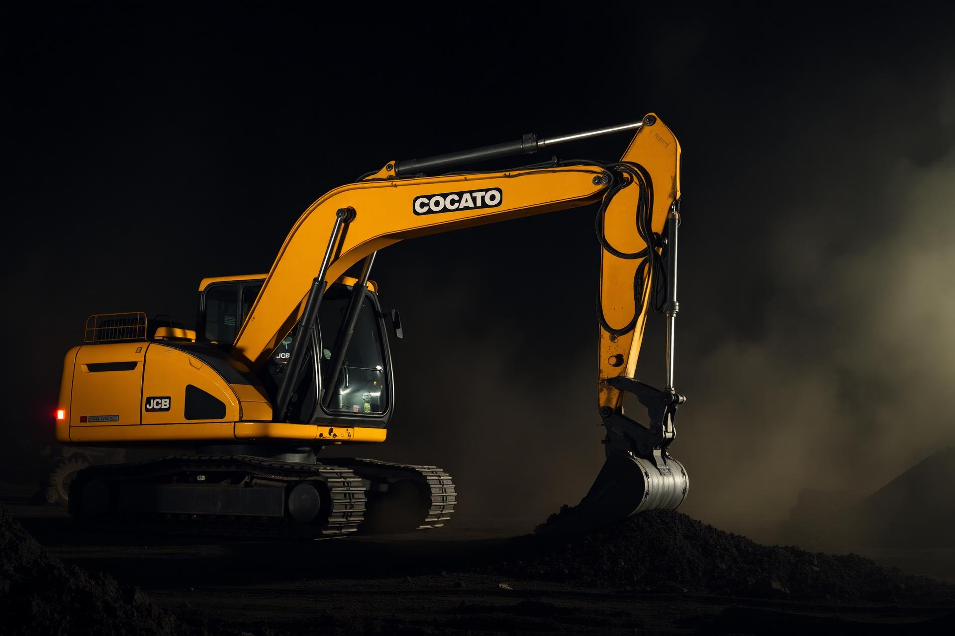 JCB heavy machinery at a construction site